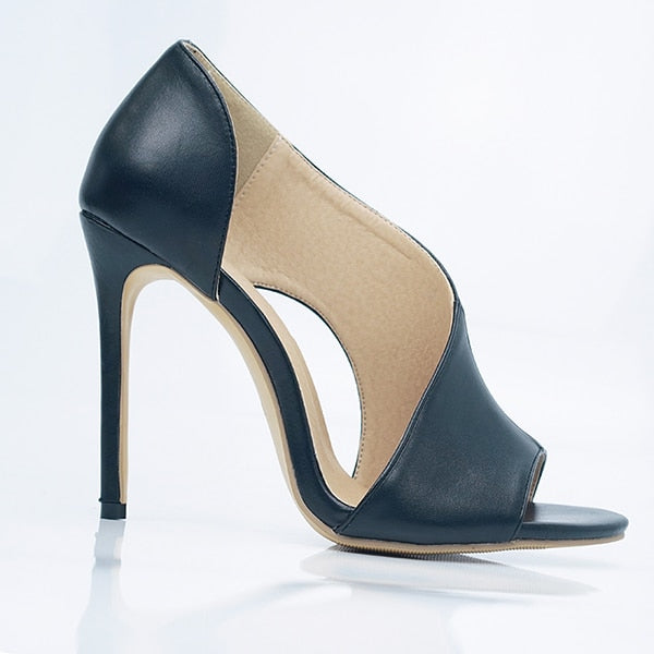 2020 New Ladies Summer Leopard Sandals Fashion Solid Color Casual Open Toe Super High Heel Fish Head Pumps