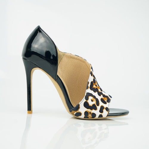 2020 New Ladies Summer Leopard Sandals Fashion Solid Color Casual Open Toe Super High Heel Fish Head Pumps