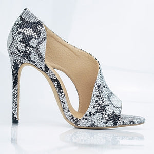 2020 New Ladies Summer Leopard Sandals Fashion Solid Color Casual Open Toe Super High Heel Fish Head Pumps