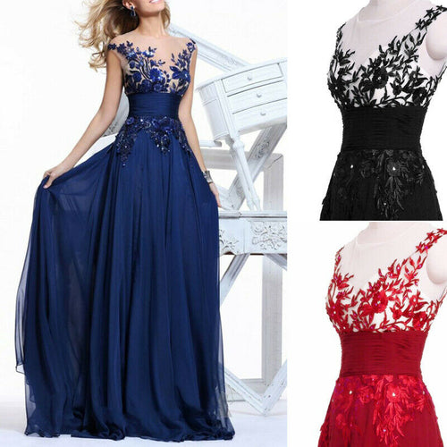 Vintage Women's Dress Sexy Floral Formal Solid Color Long Dress Sleeveless Wedding Bridesmaid Dress Evening Party Ball Gown Hot