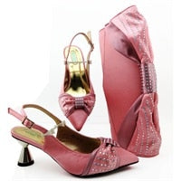 New wine Color Fashion Italian Shoes With Matching Clutch Bag Hot African Big Wedding With High Heel shoes and Bag Set Party