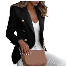 Load image into Gallery viewer, Fashion Slim Double Breasted Blazer Women Loose Top Long Sleeve Casual Jacket Ladies Office Wear Coat Jacket Large Size Blazer