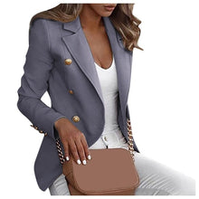 Load image into Gallery viewer, Fashion Slim Double Breasted Blazer Women Loose Top Long Sleeve Casual Jacket Ladies Office Wear Coat Jacket Large Size Blazer