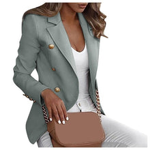 Load image into Gallery viewer, Fashion Slim Double Breasted Blazer Women Loose Top Long Sleeve Casual Jacket Ladies Office Wear Coat Jacket Large Size Blazer