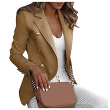 Load image into Gallery viewer, Fashion Slim Double Breasted Blazer Women Loose Top Long Sleeve Casual Jacket Ladies Office Wear Coat Jacket Large Size Blazer