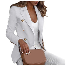 Load image into Gallery viewer, Fashion Slim Double Breasted Blazer Women Loose Top Long Sleeve Casual Jacket Ladies Office Wear Coat Jacket Large Size Blazer