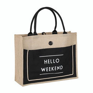 Casual Women's Linen Letter Handbags Brand Designer Large Capacity Shoulder Bags Ladies Beach Travel Tote Clutch Shopping Bag