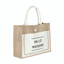 Load image into Gallery viewer, Casual Women&#39;s Linen Letter Handbags Brand Designer Large Capacity Shoulder Bags Ladies Beach Travel Tote Clutch Shopping Bag