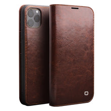 Load image into Gallery viewer, QIALINO Luxury Genuine Leather Phone Cover for Apple iPhone 11/11 Pro Flip Case with Card Slots Pocket for iPhone 11 Pro MAX