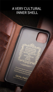 QIALINO Luxury Genuine Leather Phone Cover for Apple iPhone 11/11 Pro Flip Case with Card Slots Pocket for iPhone 11 Pro MAX