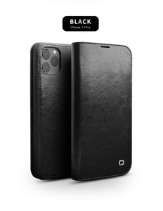 QIALINO Luxury Genuine Leather Phone Cover for Apple iPhone 11/11 Pro Flip Case with Card Slots Pocket for iPhone 11 Pro MAX