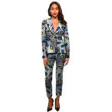 Load image into Gallery viewer, Ankara suits fashion African print women blazers with trousers set clothing ladies pant suits custom dashiki suits for ladies