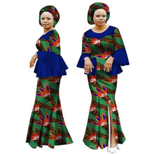 Load image into Gallery viewer, Autumn Dress Women Dress African Bazin Rich Half Sleeve Mermaid Dress Women Dashiki Dress Plus Size African Clothing BRW WY2621