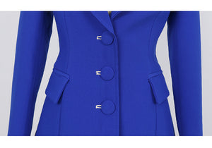 New 2019 Women's Business Office Suit and Pants Set Slim high quality blue suit jacket female Two-piece fashion pants