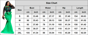 African Plus Size Bodycon Long Party Mermaid Christmas Dress Ladies Sexy Mesh Ruffles Women Robe Wedding Evening Maxi Dresses