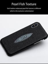 Load image into Gallery viewer, Luxury Cowhide Phone Case For iPhone 6 6s 7 8 Plus 11 Pro X Xr Xs Max Case Pearl Fish Texture Cover For 6p 6sp 7p 8p Case