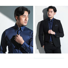 Load image into Gallery viewer, Deepocean fashion plus size men shirt slim fit shirt long sleeve shirt brand cotton casual business men clothes DaDDX00615LS