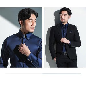 Deepocean fashion plus size men shirt slim fit shirt long sleeve shirt brand cotton casual business men clothes DaDDX00615LS