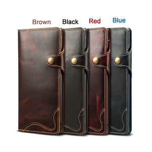 For IPhone 11 Pro Max Case Genuine Leather Wallet Protection Flip Cover for IPhone 7 8 Plus X XS Max XR 11 Pro Max Case