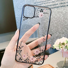 Load image into Gallery viewer, Kingxbar Bling Diamond Case For Apple iPhone 11/11 Pro/11 Pro Max Plating Transparent Clear Hard Crystal Diamond Back Cover Case