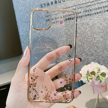 Load image into Gallery viewer, Kingxbar Bling Diamond Case For Apple iPhone 11/11 Pro/11 Pro Max Plating Transparent Clear Hard Crystal Diamond Back Cover Case