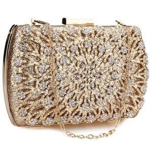 Lady Diamond Wedding Evening Women Clutch Round Bag Fashion Purses And Handbags Crossbody Party Shoulder Bags Gold Silver Black