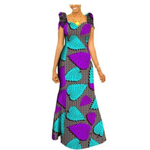 Load image into Gallery viewer, Autumn african clothing long maxi dresses for women short sleeve ankara fabric dashi print dress plus size outfit A722583