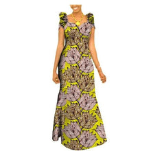 Load image into Gallery viewer, Autumn african clothing long maxi dresses for women short sleeve ankara fabric dashi print dress plus size outfit A722583