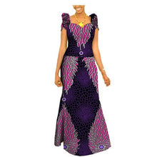 Load image into Gallery viewer, Autumn african clothing long maxi dresses for women short sleeve ankara fabric dashi print dress plus size outfit A722583