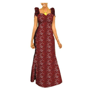 Autumn african clothing long maxi dresses for women short sleeve ankara fabric dashi print dress plus size outfit A722583