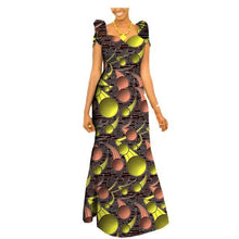 Load image into Gallery viewer, Autumn african clothing long maxi dresses for women short sleeve ankara fabric dashi print dress plus size outfit A722583