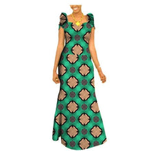 Load image into Gallery viewer, Autumn african clothing long maxi dresses for women short sleeve ankara fabric dashi print dress plus size outfit A722583