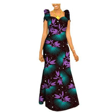 Load image into Gallery viewer, Autumn african clothing long maxi dresses for women short sleeve ankara fabric dashi print dress plus size outfit A722583