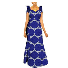 Load image into Gallery viewer, Autumn african clothing long maxi dresses for women short sleeve ankara fabric dashi print dress plus size outfit A722583