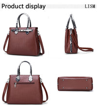 Load image into Gallery viewer, Women&#39;s bag luxury high quality classic crocodile pattern handbag brand designer large capacity OL shoulder Messenger bag