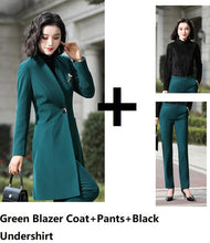 Load image into Gallery viewer, Fashion Uniform Styles Professional Business Suits for Women Office Work Wear Blazers Set Pantsuits Autumn Winter Outfits Set