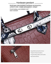 Load image into Gallery viewer, Women&#39;s bag luxury high quality classic crocodile pattern handbag brand designer large capacity OL shoulder Messenger bag