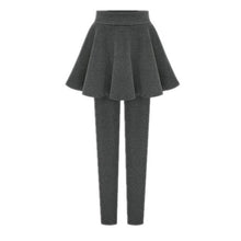 Load image into Gallery viewer, Autumn Winter Warm Leggings With Skirt Women Plus Velvet Thick Pleated Skirt Pants Large Size 5xl 6xl Cashmere Pantskirt Ladies