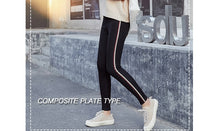 Load image into Gallery viewer, Godier New Women Cotton Sports Panties Autumn And Winter High Elasticity Thick Velvet Pants Warm Leggings With Side Strips Pants