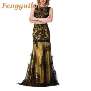 FENGGUILAI Dress For Women 2019 Elegant Formal Ball Gown Long Party Dress Female Casual Plus Size Slim Maxi Dresses White