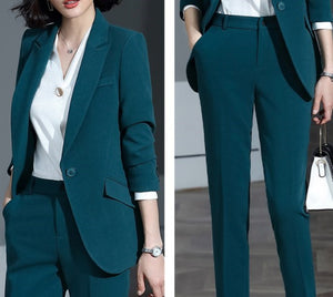 Womens Black Khaki Green Formal Skirt Suits Plus Size Work Office Women Long Sleeve Slim Blazer and Skirt 2 Piece Set Outfit 5XL