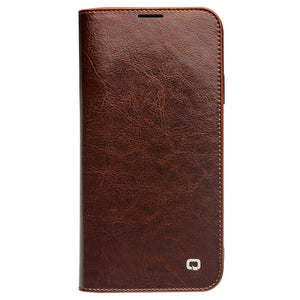 QIALINO Genuine Leather Flip Case for iPhone 11/11 Pro Luxury Pure Handmade Phone Cover with Card Slots for iPhone 11 Pro Max