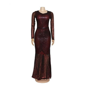 African Style Elegant Party Sexy Vintage Women Long Dresses Summer Club Luxury Super Elastic Sequins Bodycon Evening Maxi Dress