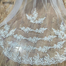 Load image into Gallery viewer, MYYBLE 2021Wholesale 3M 5M One Layer Lace Edge White Ivory Catherdal Wedding Veil Long Bridal Veil Cheap Wedding Accessories Veu