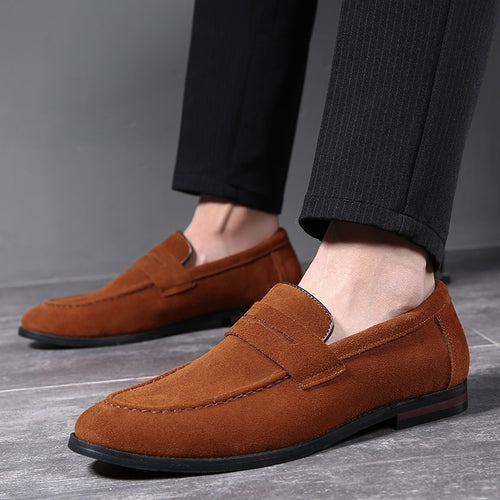 Dropshipping High Quality Men Genuine Leather Shoes Men's Formal Shoes Classic Business Flat Banquet Shoes Large Size Loafers 48