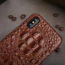 Load image into Gallery viewer, Genuine Leather Case For iPhone 11 Pro X XR XS MAX 6 S 6S 7 8 Plus Back Case Croc head Cover For iPhone 11 Pro 11Pro Max Funda