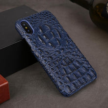 Load image into Gallery viewer, Genuine Leather Case For iPhone 11 Pro X XR XS MAX 6 S 6S 7 8 Plus Back Case Croc head Cover For iPhone 11 Pro 11Pro Max Funda