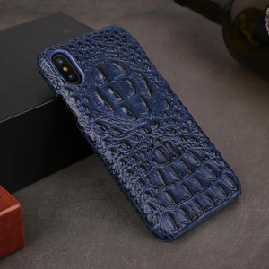 Genuine Leather Case For iPhone 11 Pro X XR XS MAX 6 S 6S 7 8 Plus Back Case Croc head Cover For iPhone 11 Pro 11Pro Max Funda