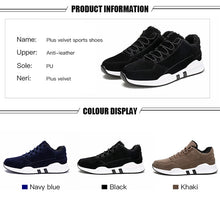 Load image into Gallery viewer, Winter Men Casual Cotton Shoes Warm Fashion Sneakers Outdoor High Quality With Velvet Shoes Male Comfortable Zapatillas Hombre