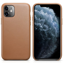 Load image into Gallery viewer, For iPhone 11 Cowhide Genuine Leather Case iPhone11 Pro Original Office Cover Case Protective Back Cover for iPhone 11 Pro Max